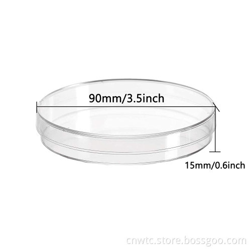 20-Pack Sterile Plastic Petri Dishes - 90mm Diameter x 15mm Depth
